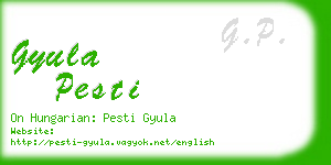 gyula pesti business card